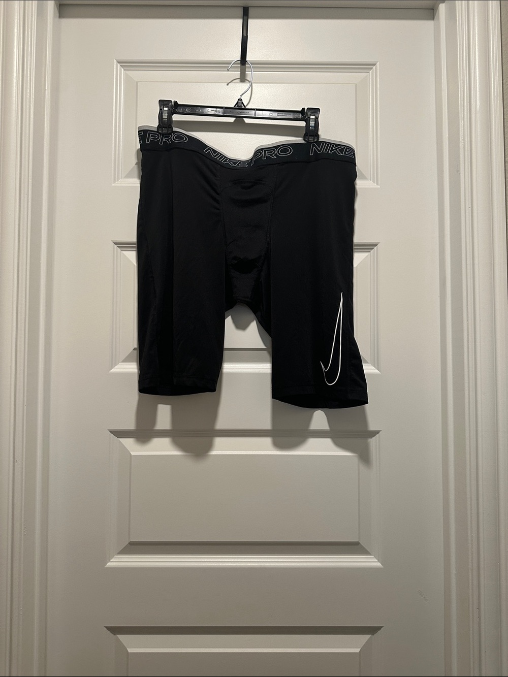 Nike Black Athletic Shorts with White Label